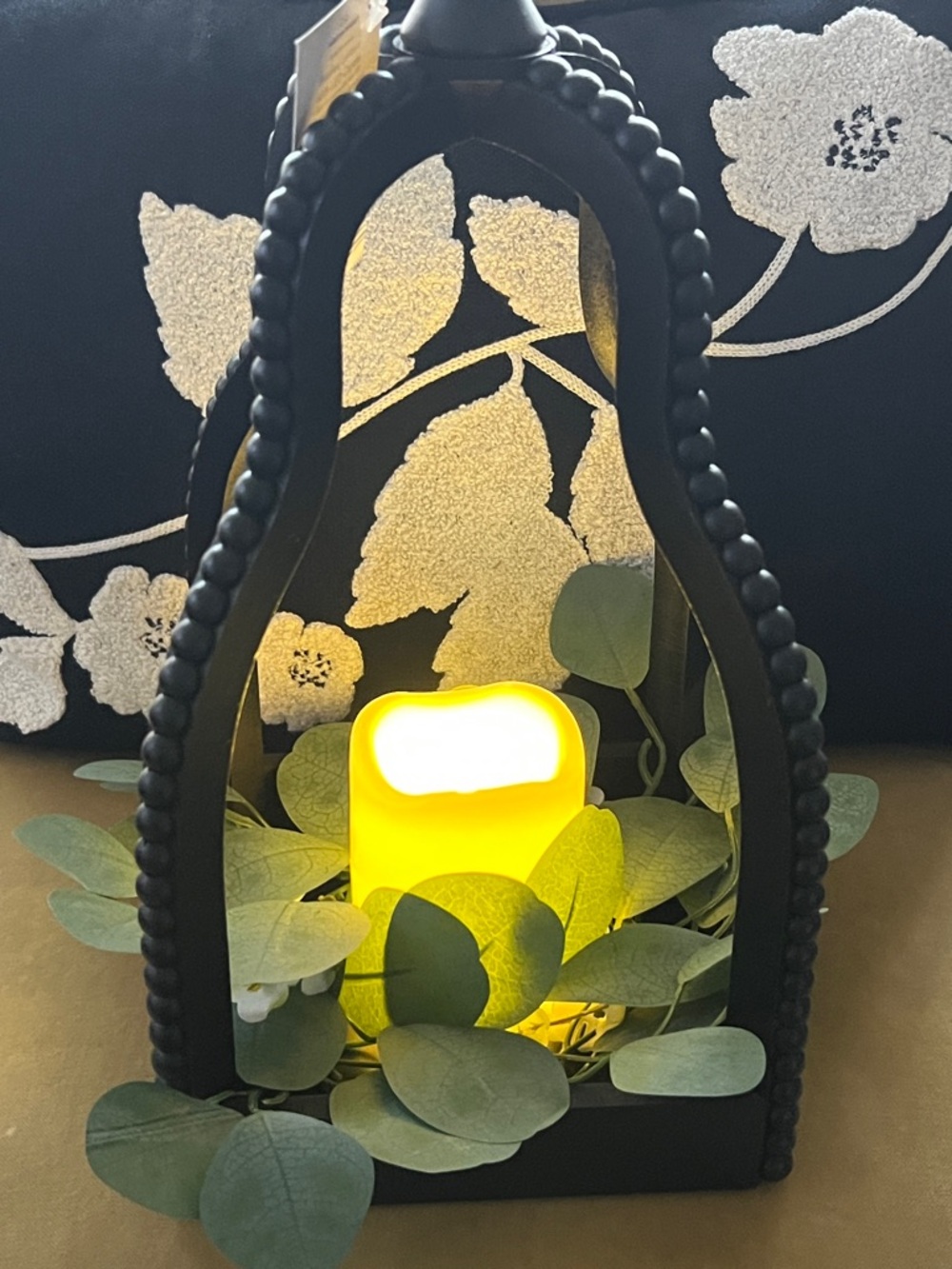 New for Summer
KIRKTON HOUSE Beaded Lantern w/ LED Candle, Black Curved - Picture 7 of 9